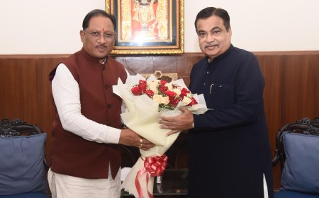 केंद्रीय मंत्री नितिन गडकरी से मिले मुख्यमंत्री साय