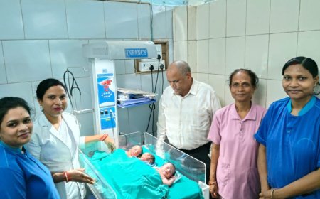 भाटापारा सामुदायिक स्वास्थ्य केंद्र में महिला ने दिया तीन बच्चों को जन्म