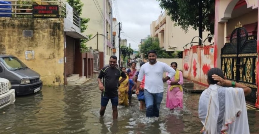 रायपुर बारिश   - राजधानी हुआ जलमग्न