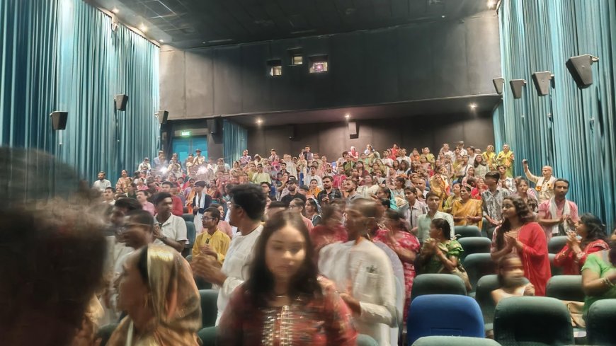 भजन-कीर्तन से गूंज उठा सिनेमा हॉल: 'महावतार नरसिम्हा' देखने पहुंचे 277 इस्कॉन भक्त