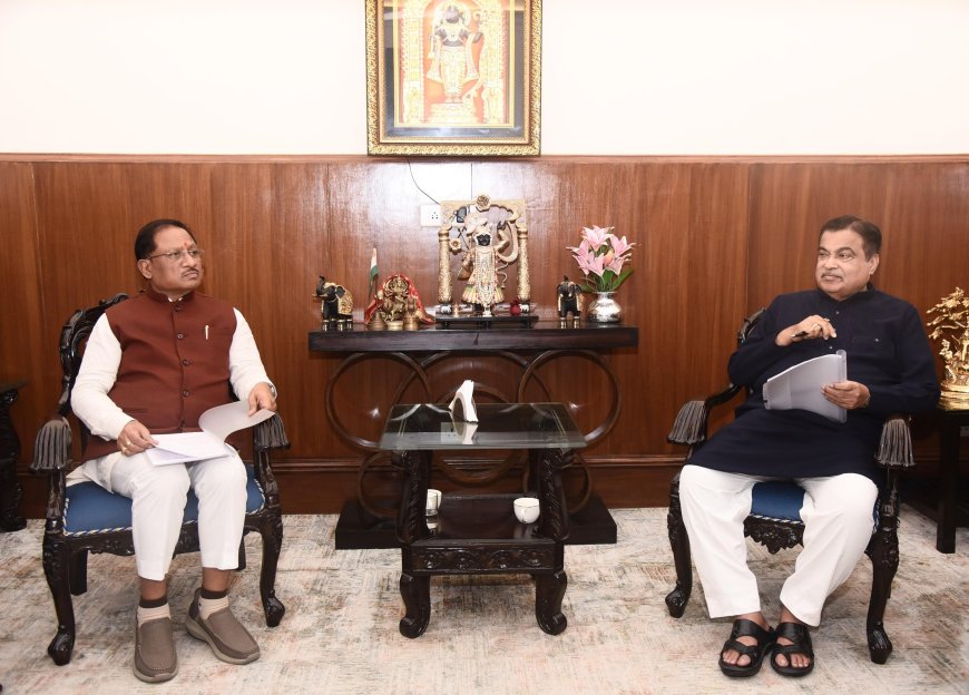 छत्तीसगढ़ के मुख्यमंत्री की केंद्रीय मंत्री नितिन गडकरी से हुई मुलाकात