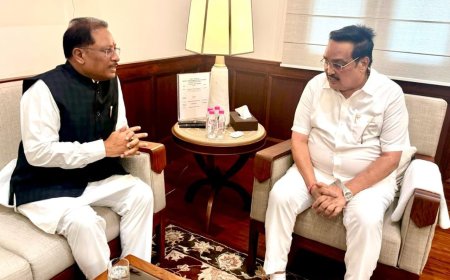 सौजन्य भेंट, सीएम की केंद्रीय जलशक्ति मंत्री से मुलाकात,बोधघाट परियोजना पर हुई चर्चा