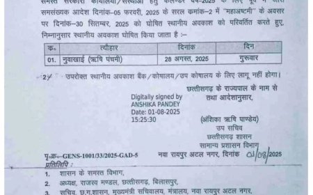 घोषणा  नुवाखाई पर्व पर स्थानीय अवकाश घोषित  - महाअष्टमी की बजाए अब नुवाखाई पर छुट्‌टी की घोषणा