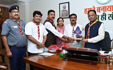 मुख्यमंत्री से भेंट, स्काउट गाइड  चला रहा 'एक राखी सैनिक भाइयों के नाम' अभियान 