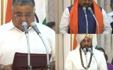 राज्यपाल  डेका ने दिलाई मंत्रियों को शपथ