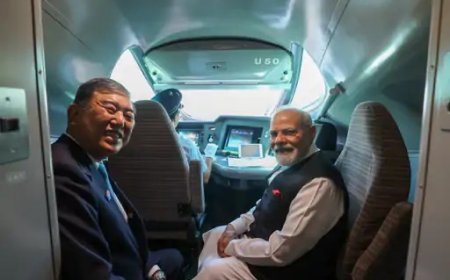जापान में मोदी ने देखी बुलेट ट्रेन: PM इशिबा के साथ E10 में किया सफर, भारतीय ड्राइवरों से भी की मुलाकात
