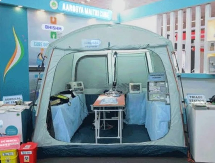 आपदा में जीवन रक्षा, रायपुर  पहुंचा चलता-फिरता अस्पताल, 20 मिनट में तैयार होगा 200 बेड