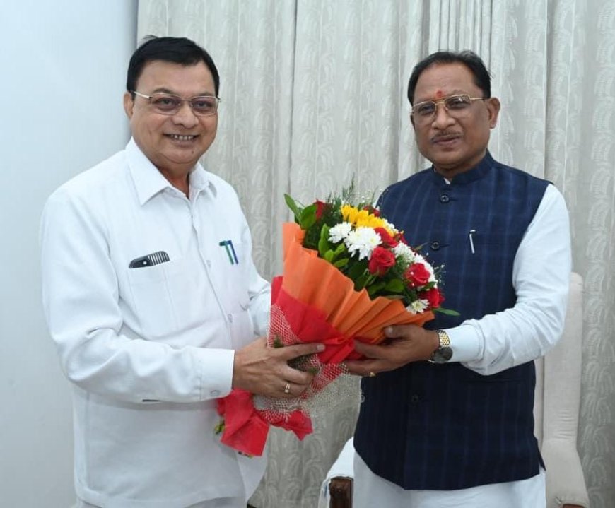 भेंट मुलाकात: मुख्यमंत्री साय से उद्योग मंत्री ने की भेंट  