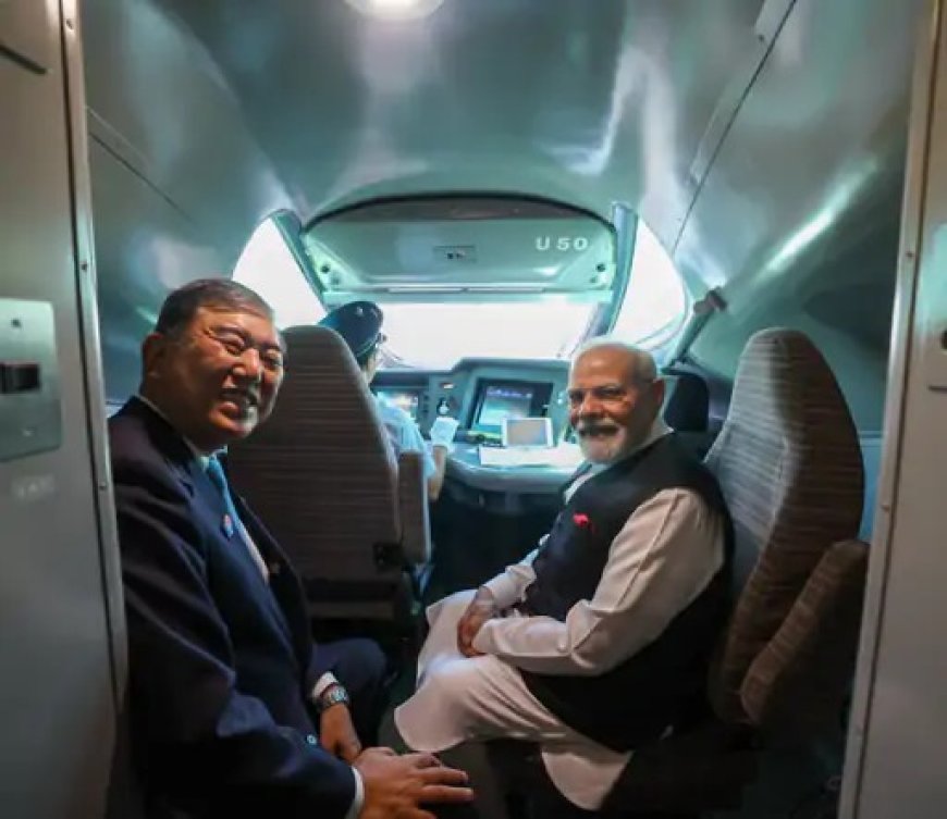 जापान में मोदी ने देखी बुलेट ट्रेन: PM इशिबा के साथ E10 में किया सफर, भारतीय ड्राइवरों से भी की मुलाकात