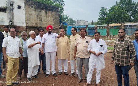 AlCC महासचिव सचिन पायलेट का 18 सितम्बर राजनादगांव आगमन को लेकर कार्यक्रम स्थल का काग्रेसीयो ने लिया जायजा