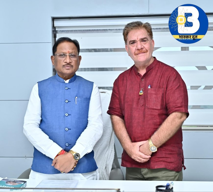 मुख्यमंत्री से हार्टफुलनेस संस्थान के डायरेक्टर ने की सौजन्य भेंट